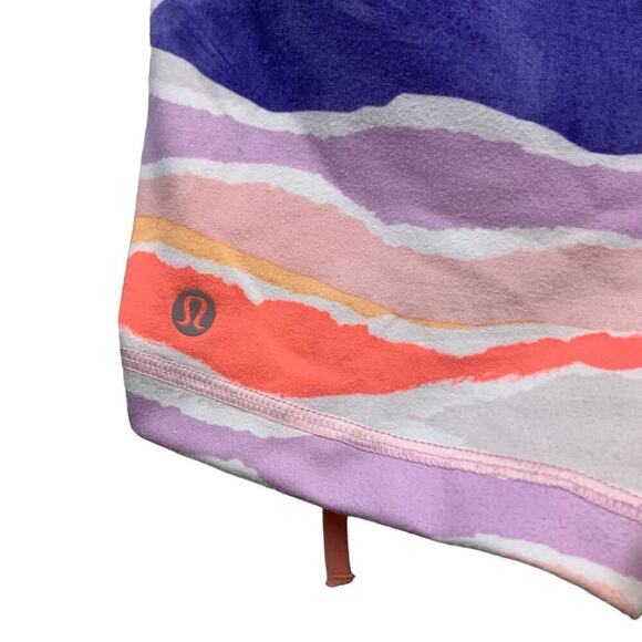 Lululemon Liberty Short Bleacher Stripe White Iris Flower - Picture 4 of 4